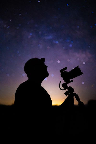 Bruce Herwig under the night sky
